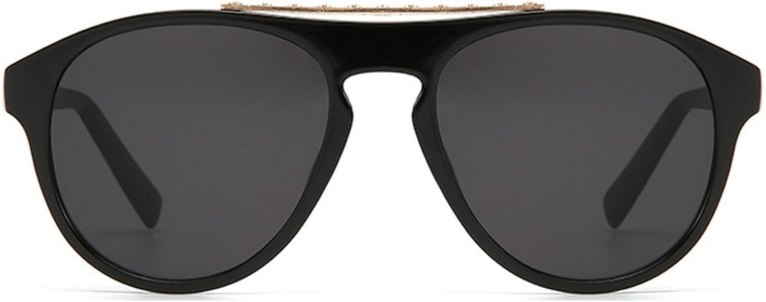 

Винтажные солнцезащитные очки-пилот большого размера для женщин и мужчин, круглые солнцезащитные очки, популярные солнцезащитные очки для активного отдыха и вождения в крупной оправе mincl, Black