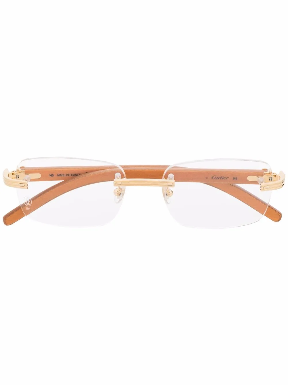 

Очки в безободковой оправе Cartier Eyewear, оранжевый