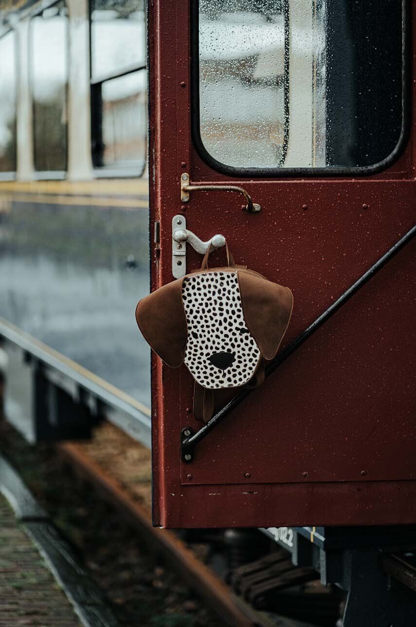 

Детский кожаный рюкзак Donsje Kapi Exclusive Backpack Dalmatian, коричневый