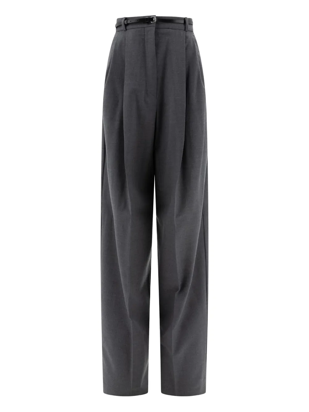 

Брюки со складками спереди и поясом MAX MARA, серый