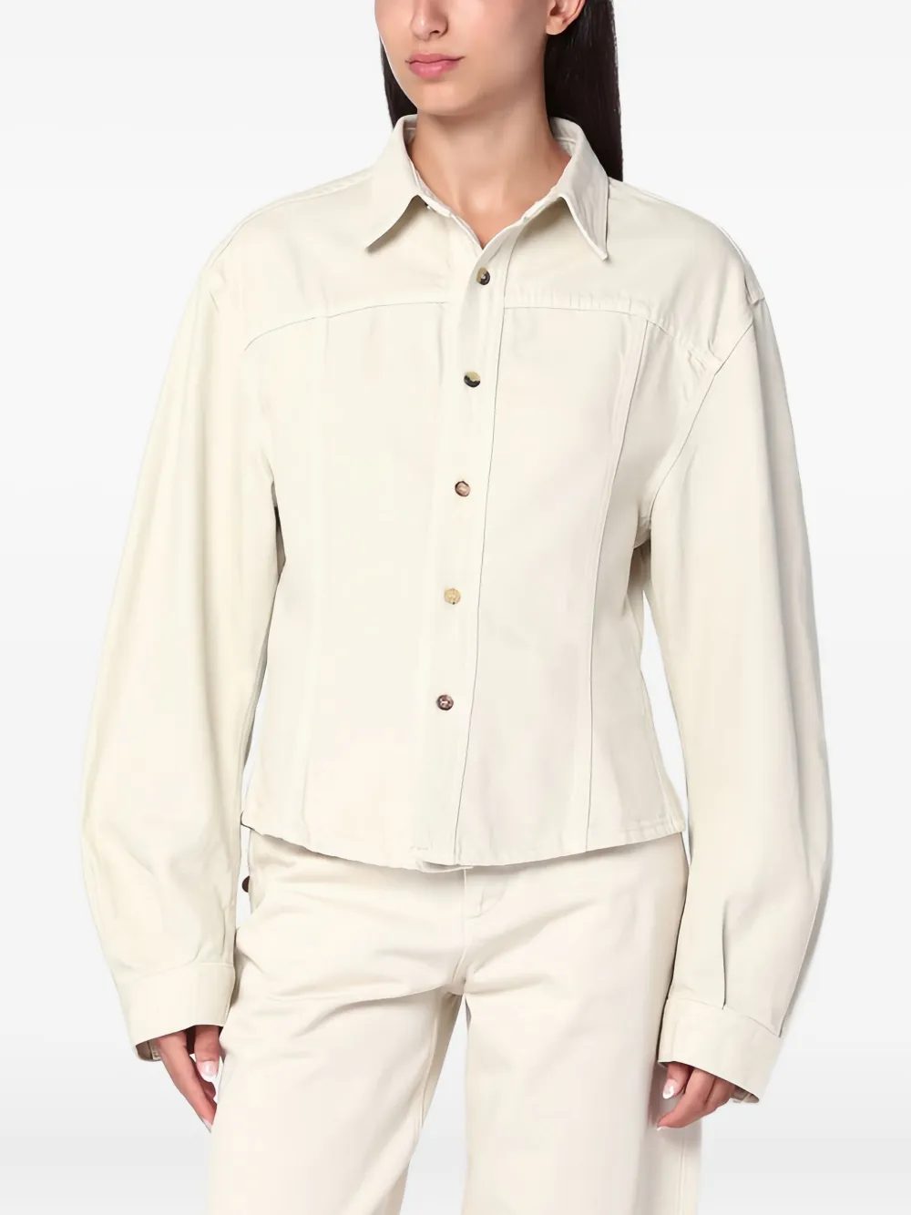 

Джинсовая рубашка на пуговицах Haikure, бежевый