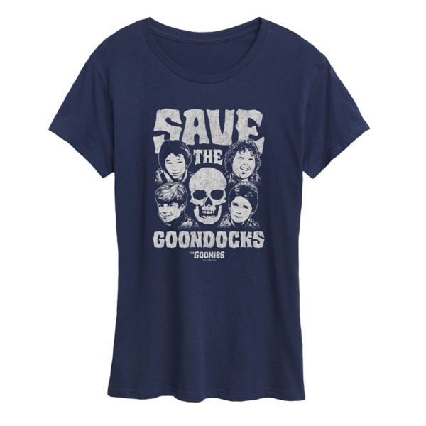 

Женская футболка The Goonies "Спасите Гундокс" Licensed Character, синий