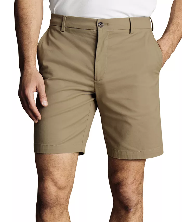 

Мужские укороченные шорты 9" Slim-Fit с эффектом растяжки Charles Tyrwhitt, коричневый/бежевый