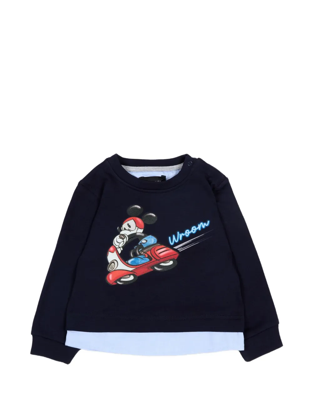 

Многослойный свитшот с круглым вырезом Monnalisa, синий