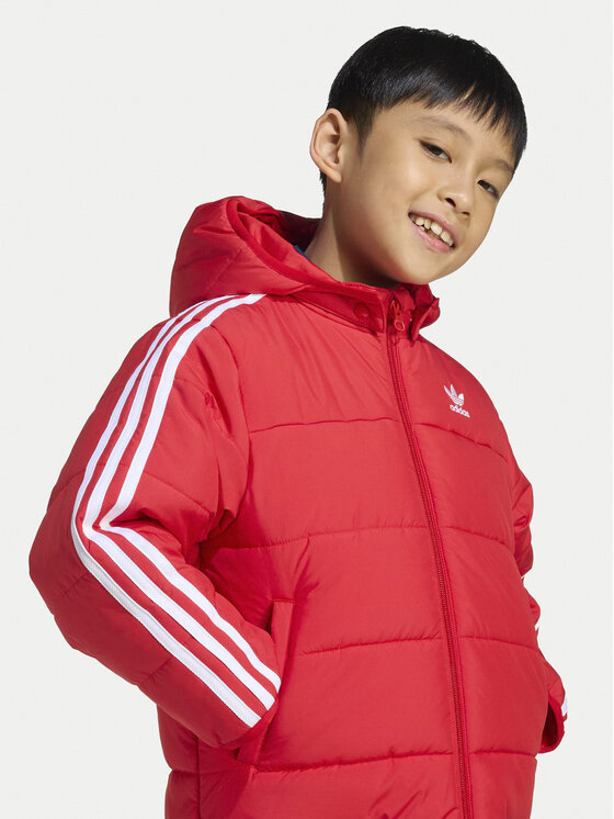 Зимняя куртка loose fit adicolor JV8550 Adidas, красный — фото 4