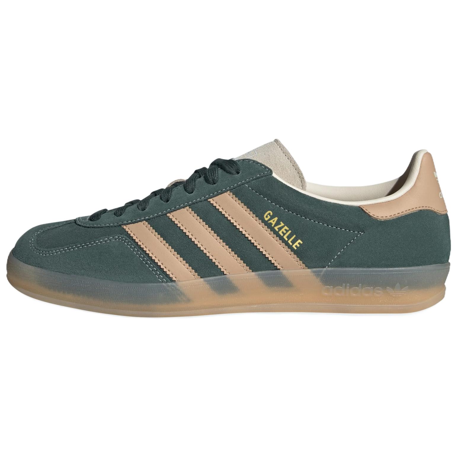 

Adidas Gazelle Indoor Shadow Green Warm Sandstone Adidas Originals, Темный Теневой Зеленый/Теплый Коричневый/Сновидческий Белый