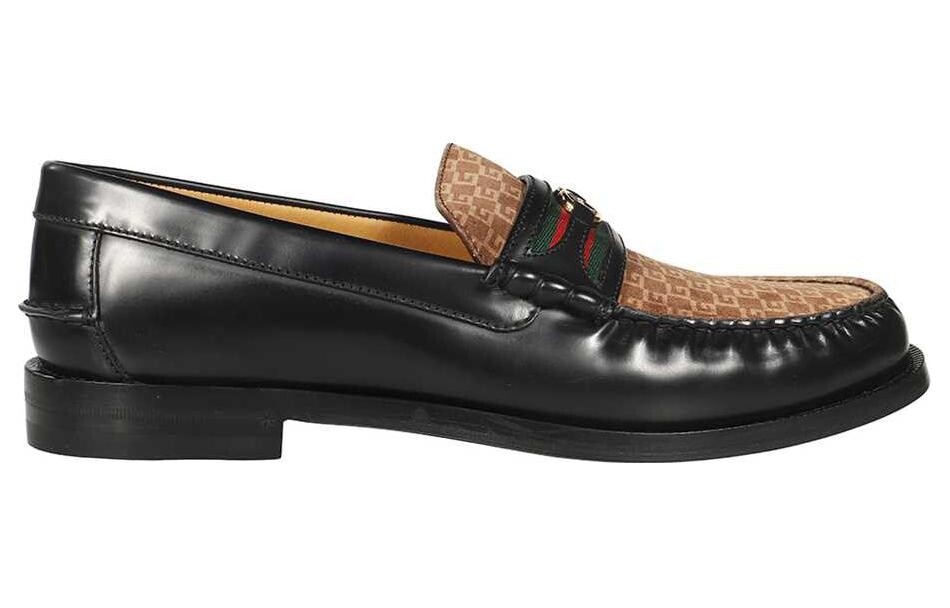 Туфли мужские Gucci, черный / коричневый — фото 2