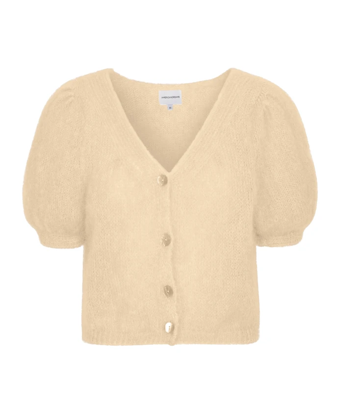 

Укороченный кардиган с V-образным вырезом, миндальный цвет Americandreams, бежевый