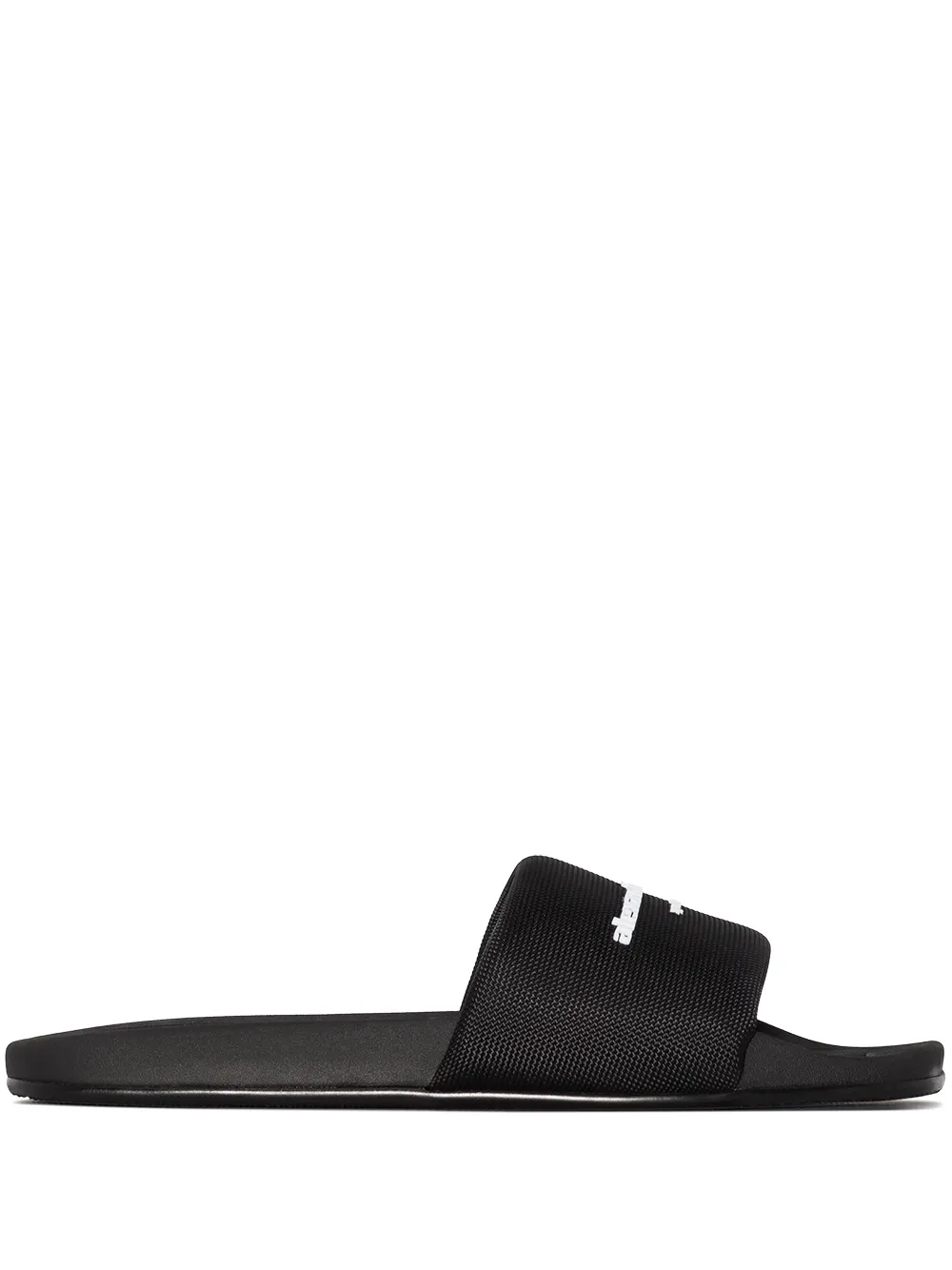 Шлепанцы с логотипом Alexander Wang, черный