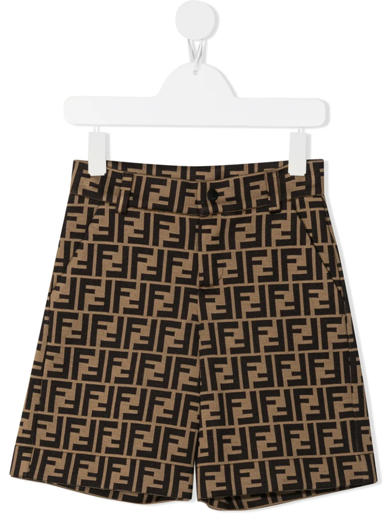 

Шорты с логотипом FF Fendi Kids, нейтральный