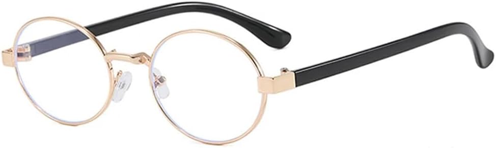 

Солнцезащитные очки UV400 с защитой от УФ-излучения — маленькая металлическая оправа, овальный градиент, панк-стиль, для женщин и мужчин, для бега и занятий спортом на открытом воздухе UYPTK, Golden Black Clear