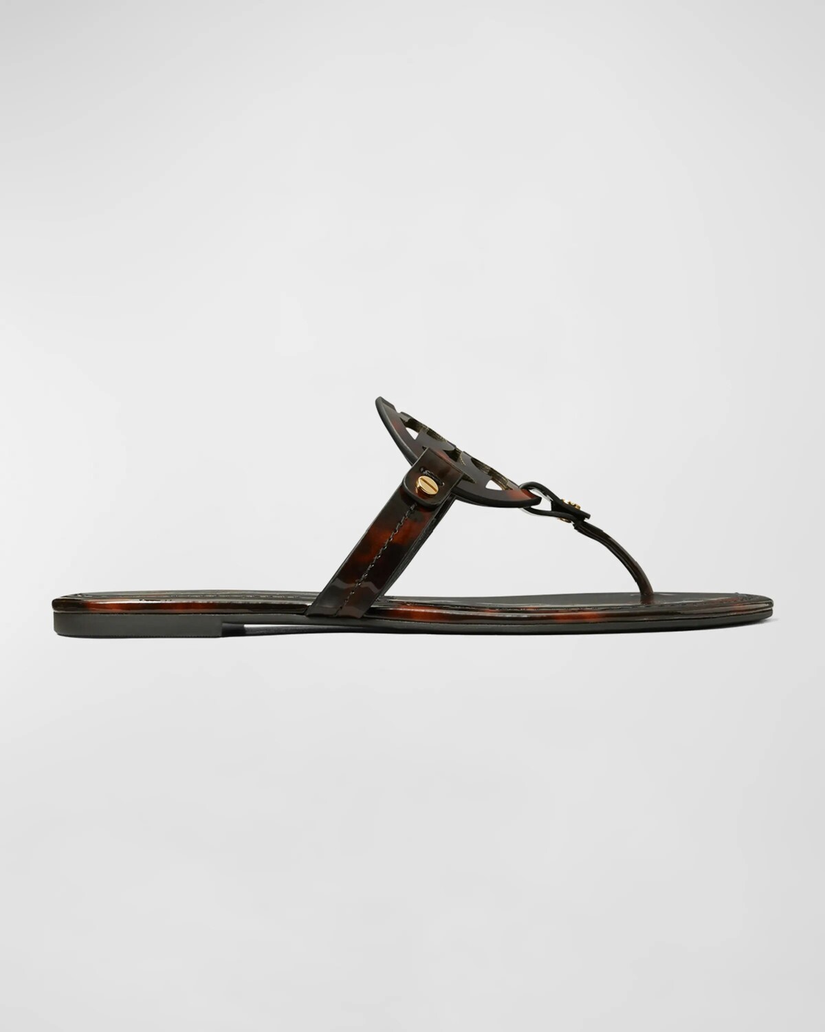 Кожаные сандалии Miller с черепаховым принтом Tory Burch, цвет Tortoise