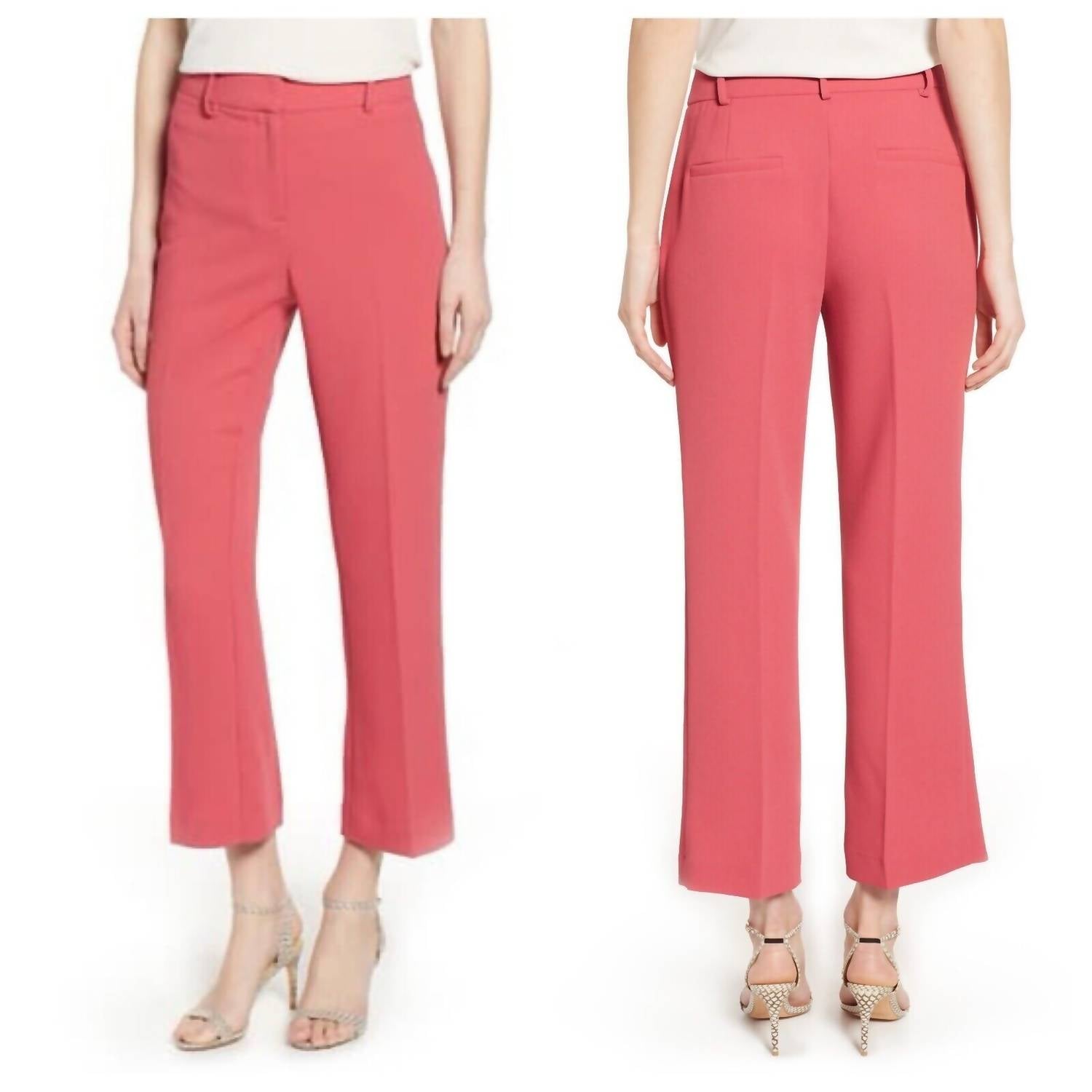 

Укороченные брюки Crepe Kick Flare Ankle Coral Poppy в оранжевом цвете 1.State