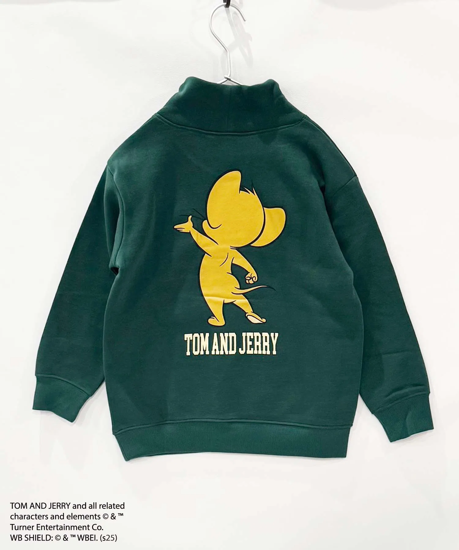 Детская толстовка TOM&JERRY с флисовой подкладкой и высоким воротником, свободного кроя.