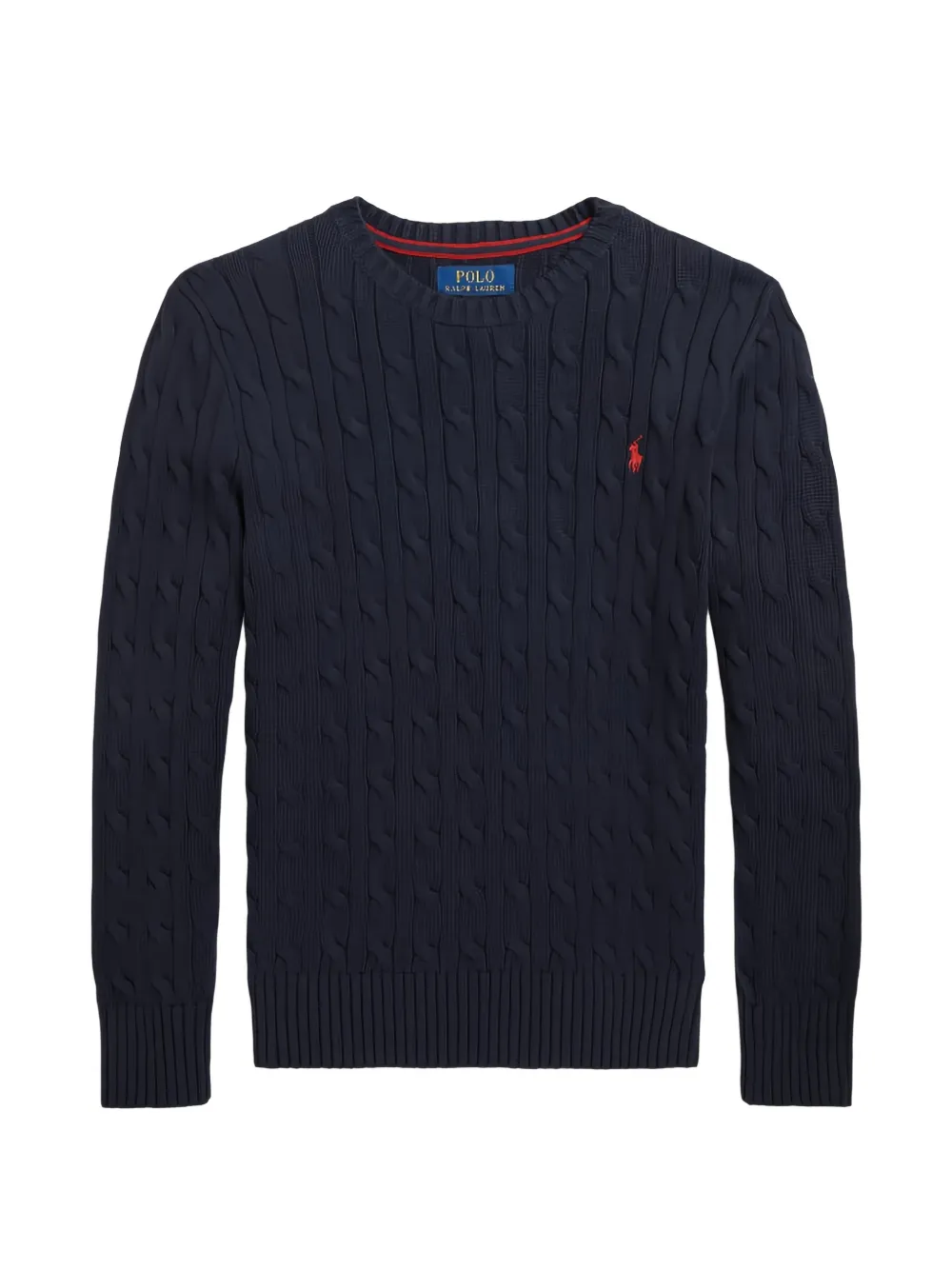 

Вязаный свитер с круглым вырезом Polo Ralph Lauren Kids, синий