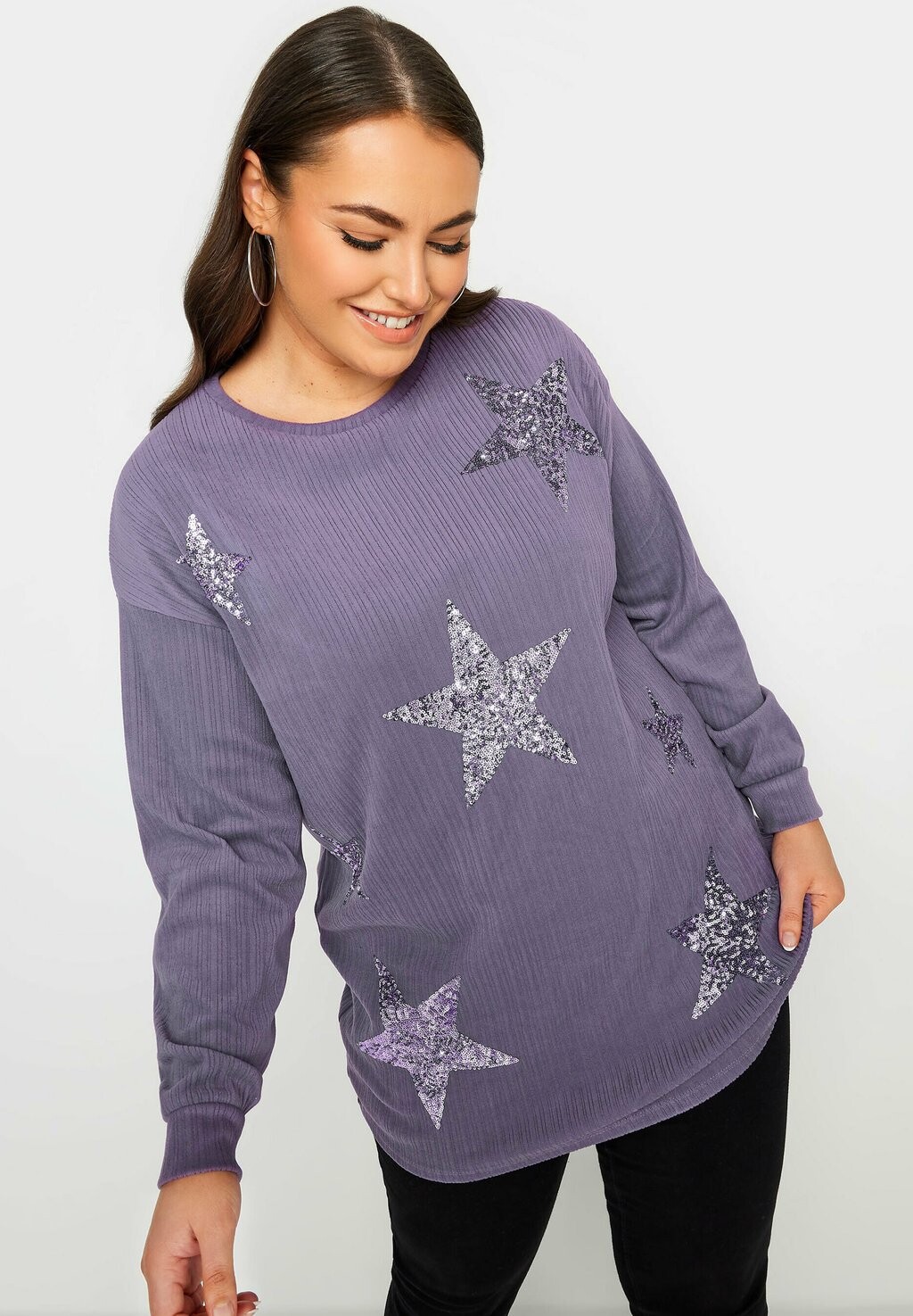 

Джемпер Yours Clothing, фиолетовый