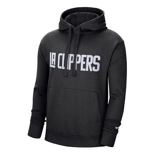 

Толстовка ce logo nba sports printing los angeles clippers hooded pullover fleece black Nike, черный