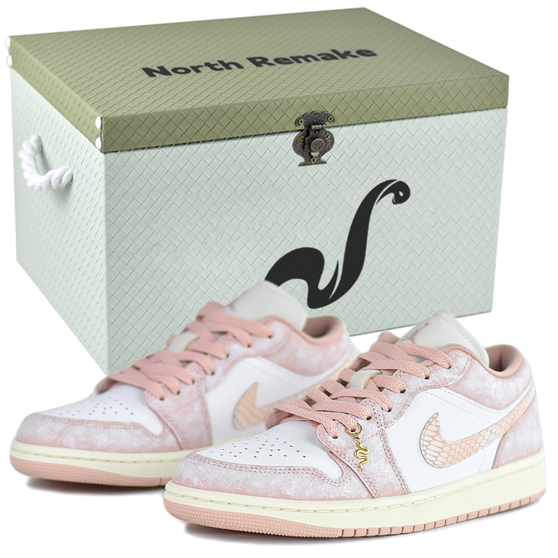 

Jordan Эйр 1 Лоу Топ Винтажные баскетбольные кроссовки женские Классический Стиль Розовый - Классический Стиль Розовый-Подарочная Коробка Премиум Класса 2