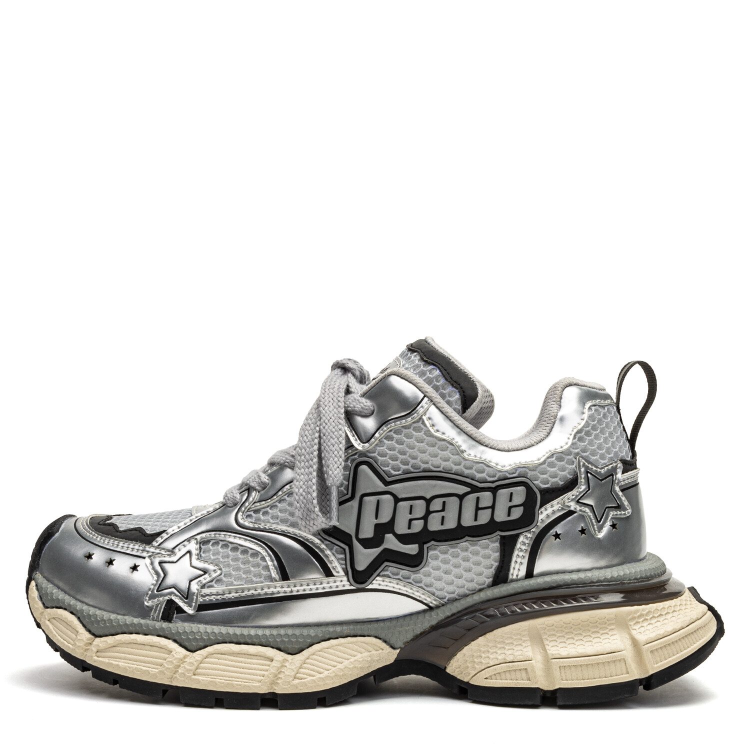 

Кроссовки youthloser Chunky Sneakers Unisex Low-top Silver, серебряный, Серый, Кроссовки youthloser Chunky Sneakers Unisex Low-top Silver, серебряный