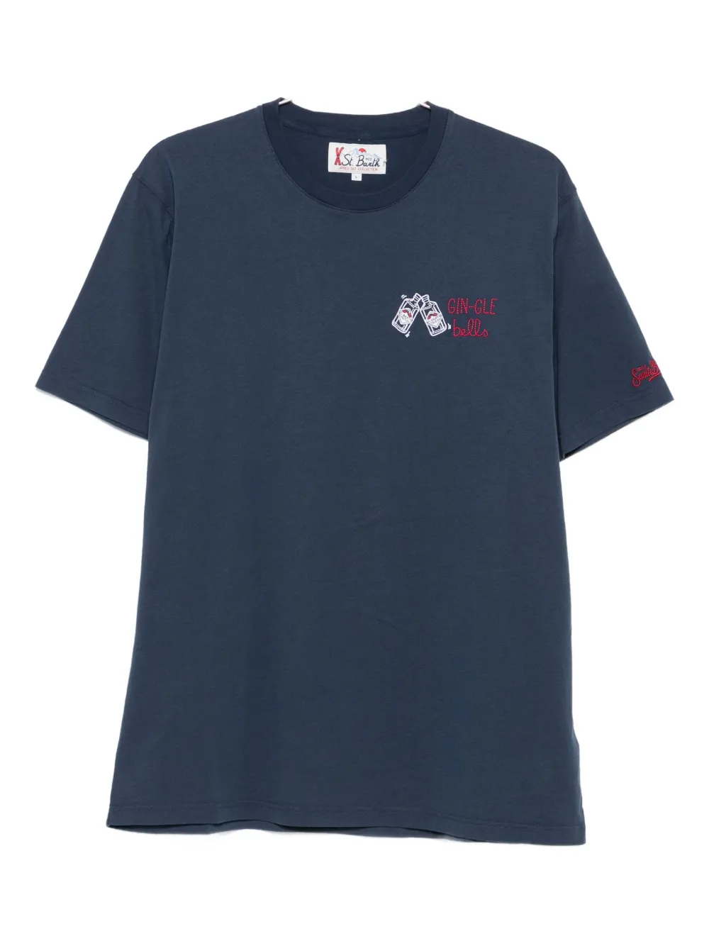 

Футболка с вышитым мотивом Mc2 Saint Barth, синий