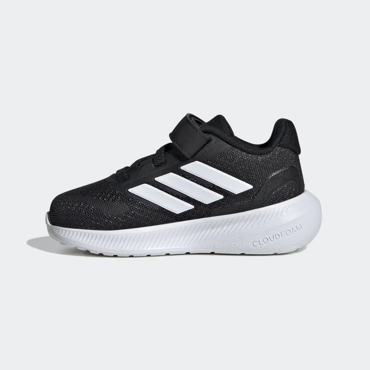 Кроссовки для бега Adidas RUNFALCON 5 EL I для малышей, черный — фото 4