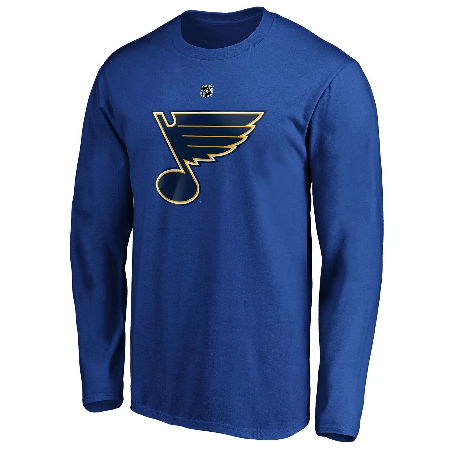 

Мужская фирменная футболка с длинным рукавом Jordan Binnington Blue St. Louis Blues с именем и номером Fanatics