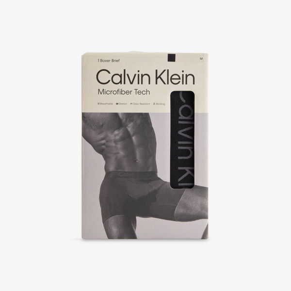 

Трусы-боксеры Calvin Klein Mid-Rise с фирменной резинкой, черный
