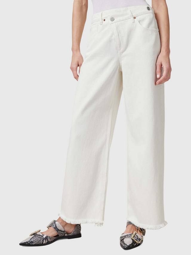 

Широкие джинсы aki crossover из чистого органического хлопка aki crossover AllSaints, цвет White Natural