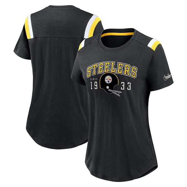 

Женская футболка heather black pittsburgh steelers historic slub fashion Nike, Черный, Женская футболка heather black pittsburgh steelers historic slub fashion Nike