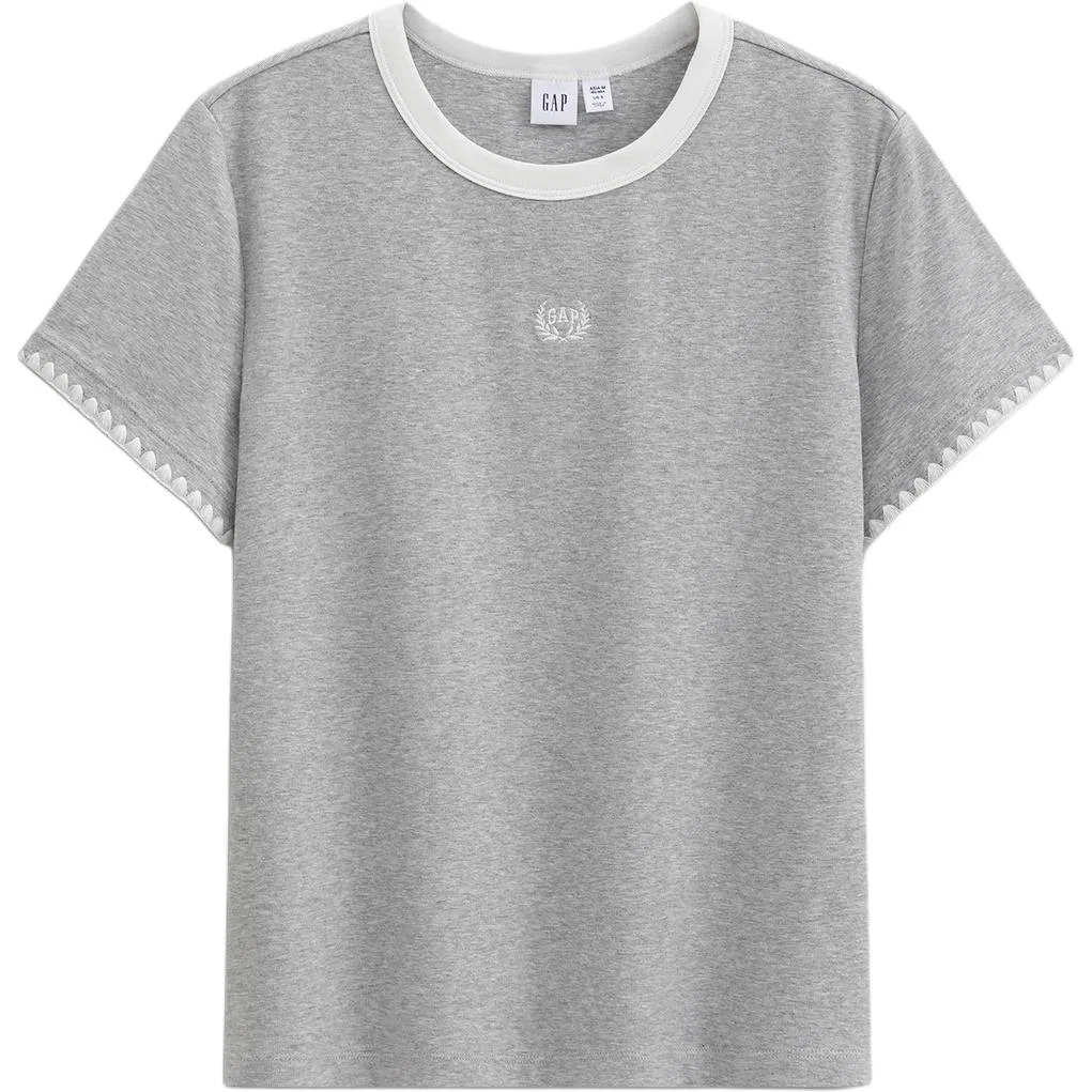 Футболка женская с круглым вырезом GAP Marine Blue — фото 4