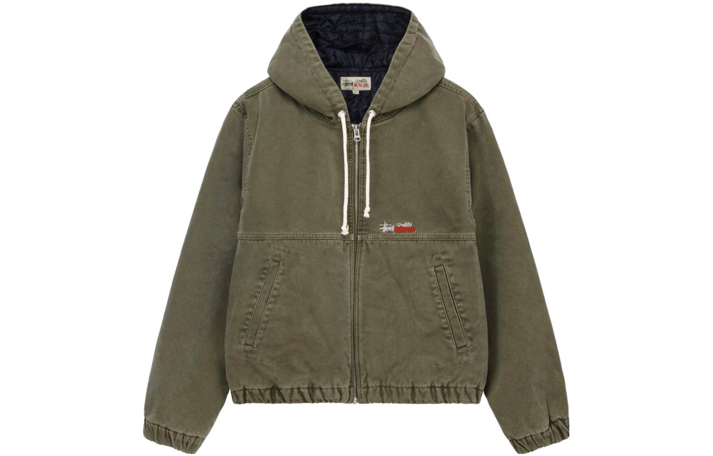 Stussy Рабочая утеплённая куртка из брезента, Ecru — фото 4