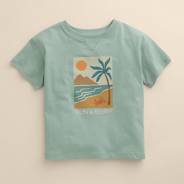 

Футболка varsity oversized для малышей Little Co. By Lauren Conrad, Teal Sun And Surf