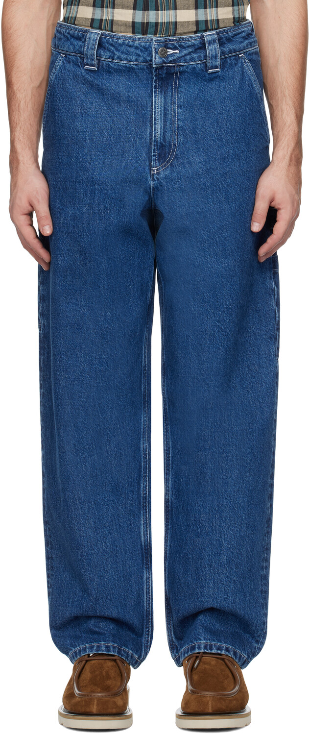 

Синие джинсы Fergus A.P.C., Washed indigo