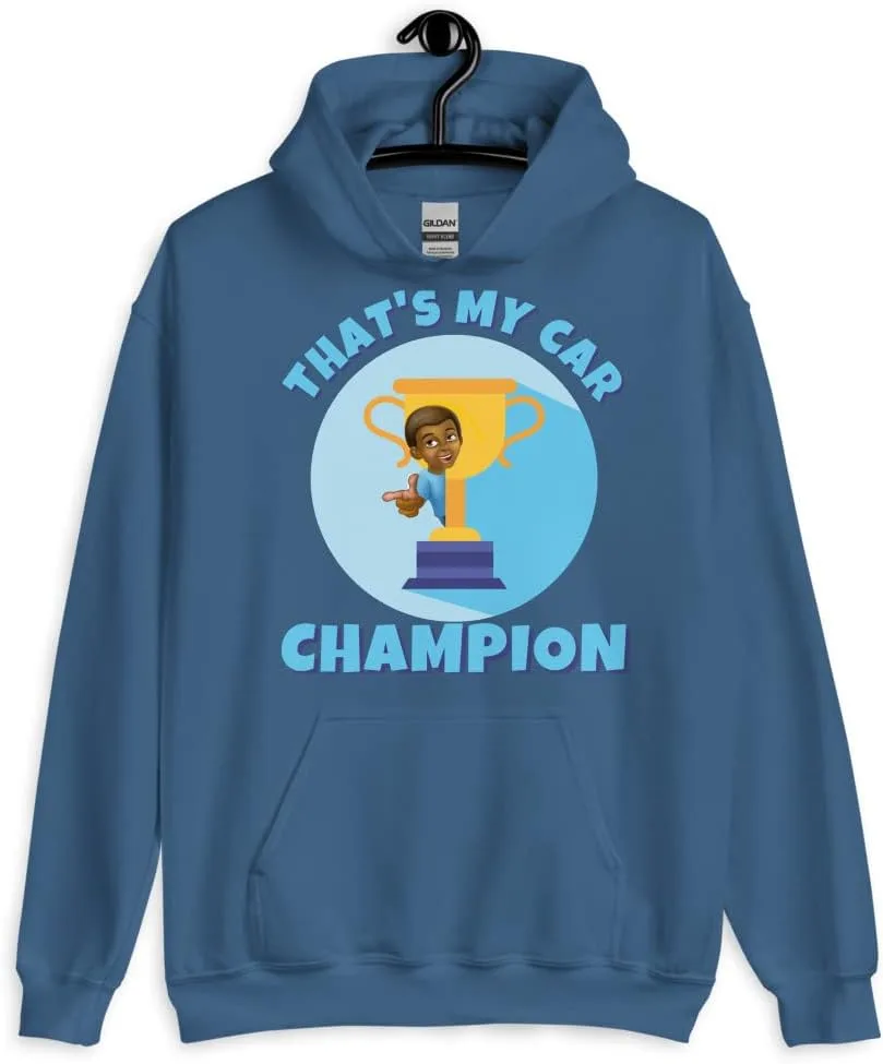 Ретро-худи Unisex с принтом That's My Car Generic, индиго