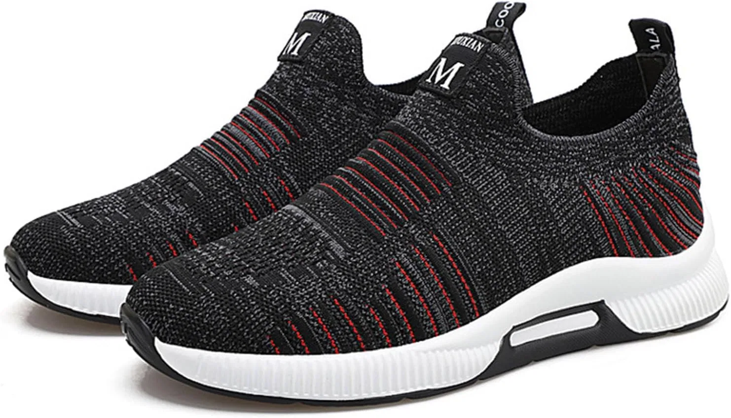 Кроссовки Herrenschuhe mit Erhöhung, lässige Mesh-Sneaker, leichte, atmungsaktive Sportschuhe zum Schnüren mit verstecktem Hebeabsatz für Männer, cm Generic, Schwarz — фото 4