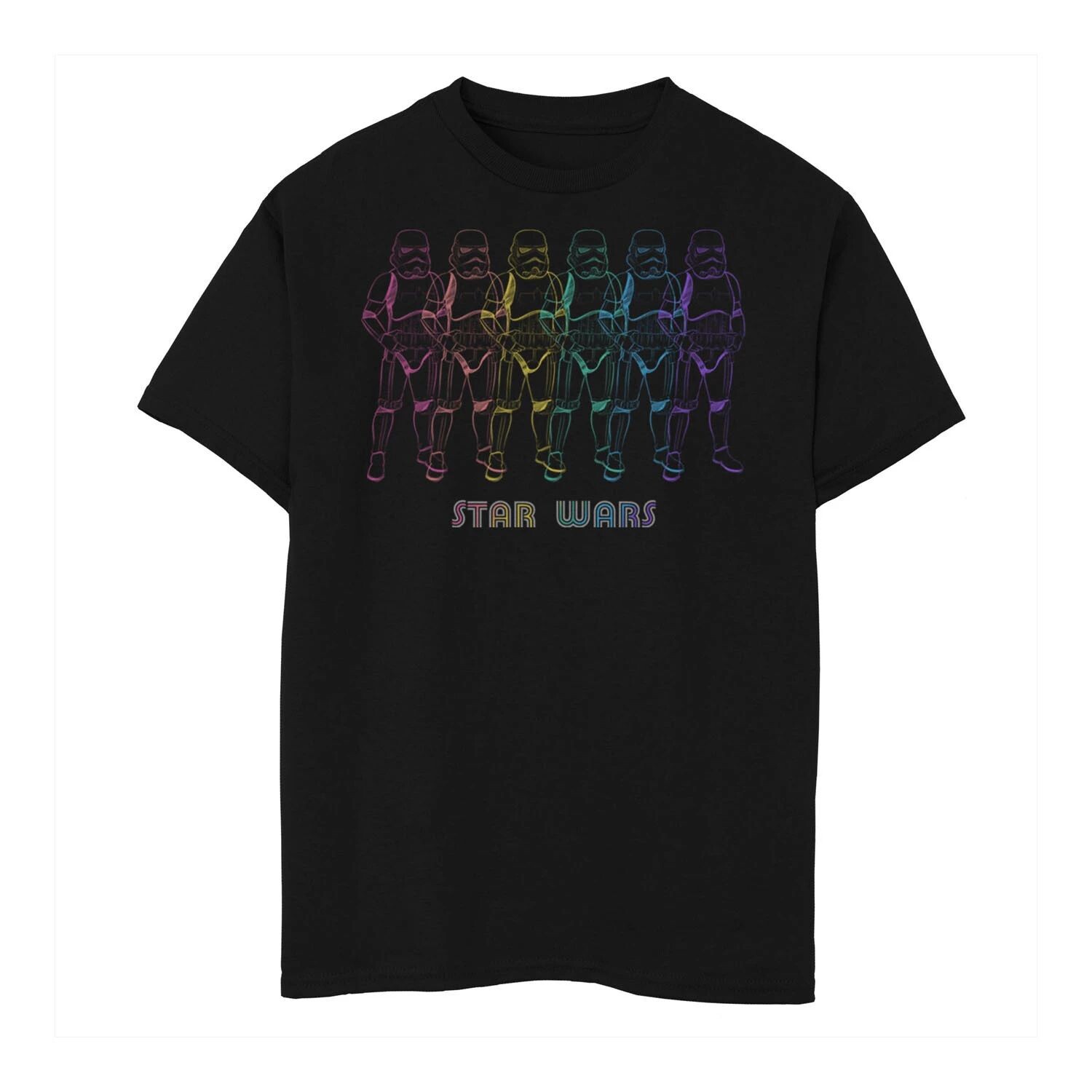 

Футболка с графическим рисунком Star Wars Pride Rainbow Stormtroopers Line Up для мальчиков 8–20 лет Star Wars