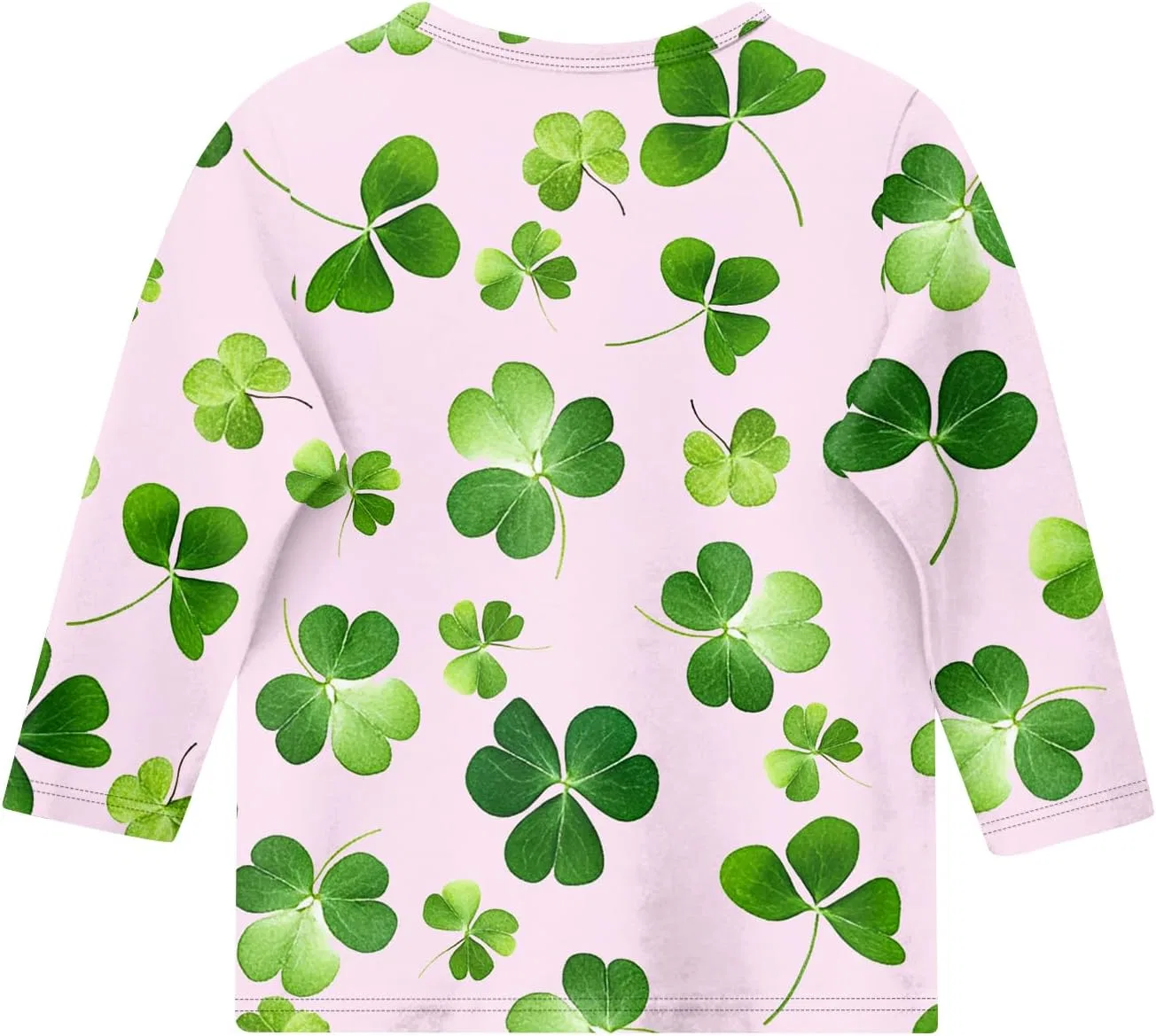 Свитшот женский с принтом St. Patrick's Day, оверсайз, 3/4 рукав, 4-pink — фото 3