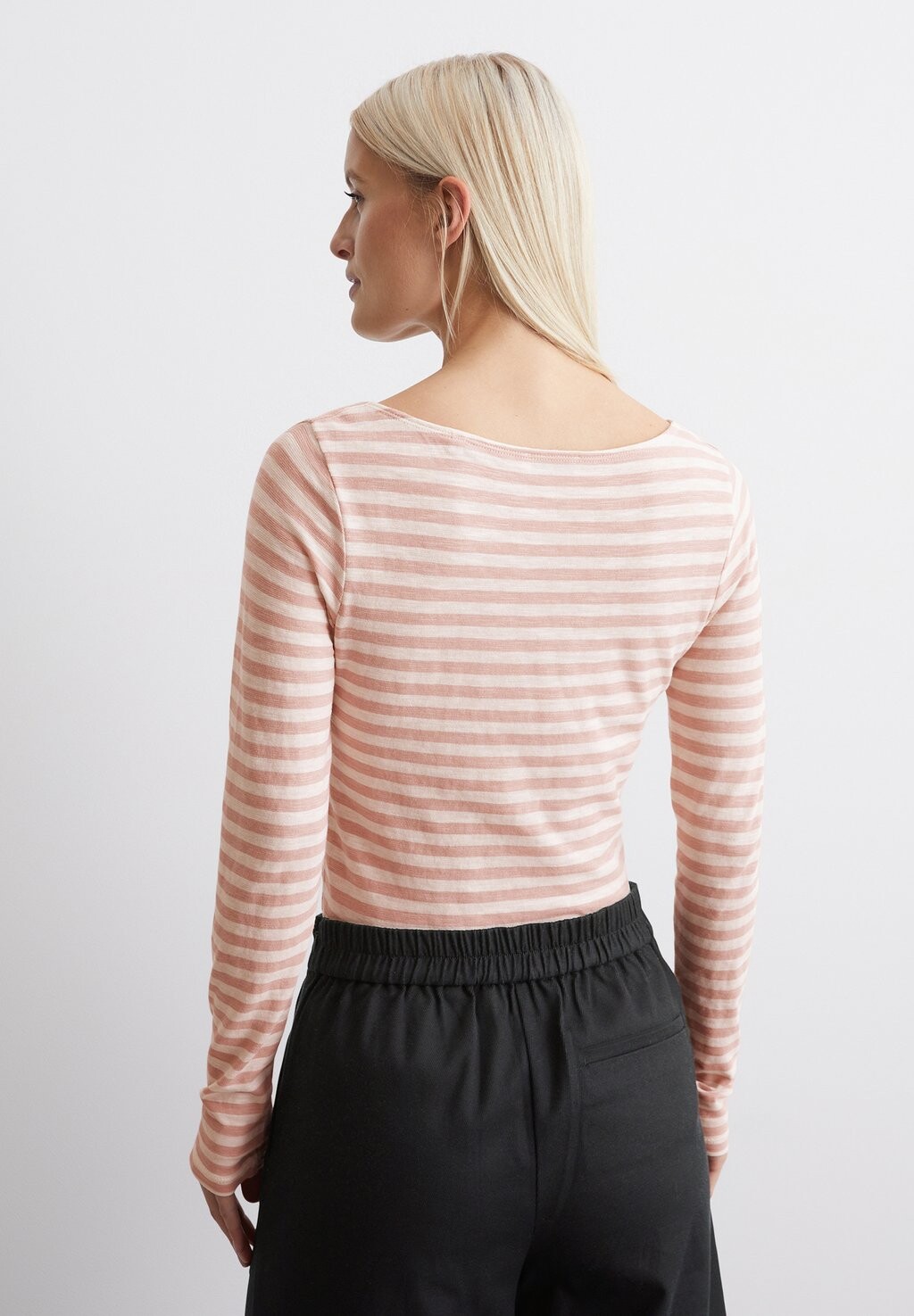 

Топ с длинными рукавами BOAT NECK STRIPED Marc O'Polo, бежевый