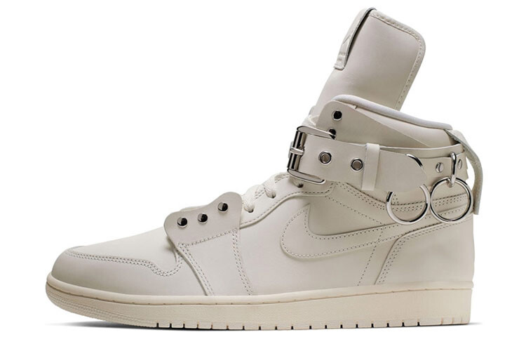 

Кроссовки Comme Des GarГ§ons X Jordan 1 Retro Strap High White, Серый, Кроссовки Comme Des GarГ§ons X Jordan 1 Retro Strap High White