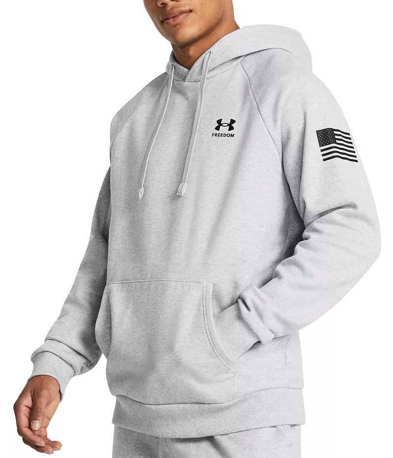 

Мужская флисовая толстовка Under Armour с флагом свободы, цвет Mod Gray Lt Htr/Black