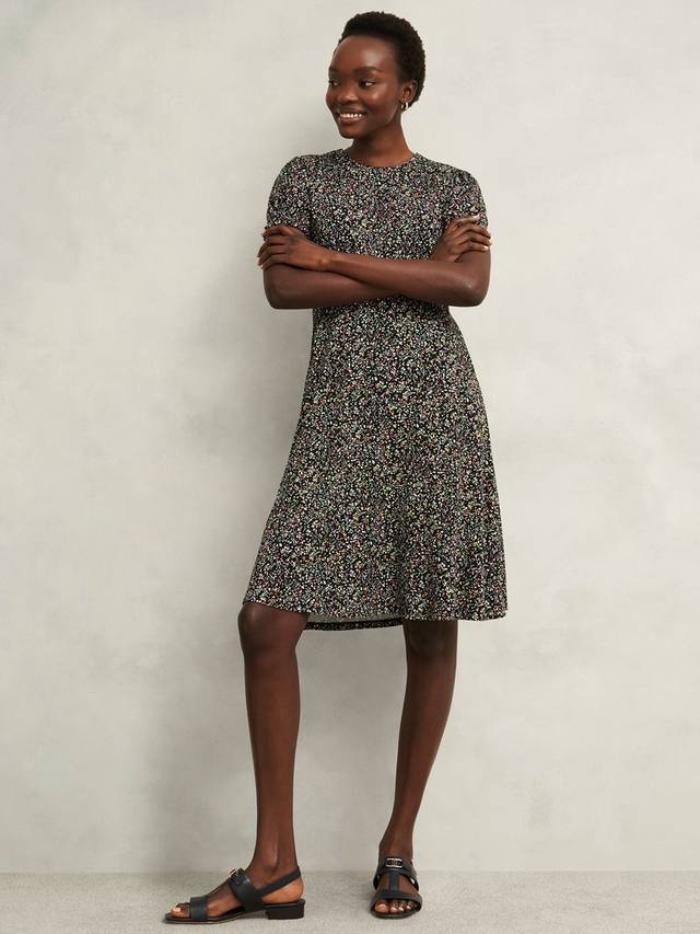 

Трикотажное платье petite rima с пышными рукавами Hobbs, разноцветный