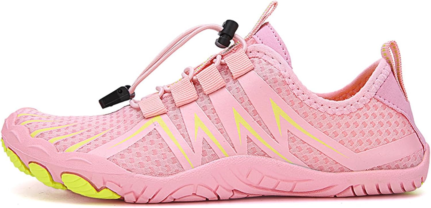 

Женские босоножки для походов Kubbon Barefoot с защищенными от скольжения широкими носками, водонепроницаемые кроссовки для трейл-раннинга, здоровая обувь для ходьбы, легкая обувь для прогулок и плавания, розовый