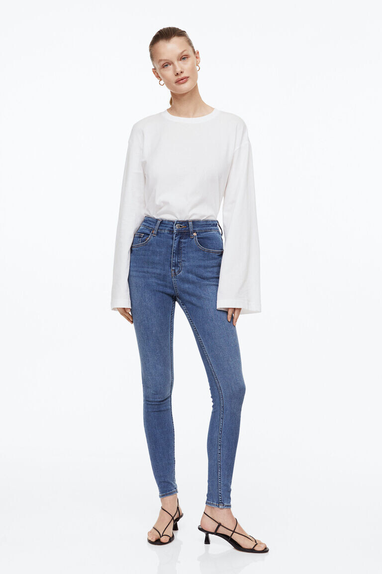 

Джинсы скинни до высокой щиколотки H&M, синий