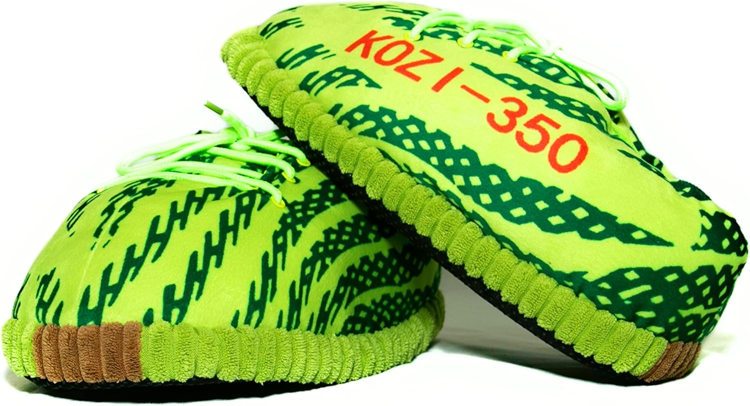 

Домашние тапочки KZK KrazeKickz для взрослых - пушистые шлепанцы для женщин и мужчин - унисекс, Neon