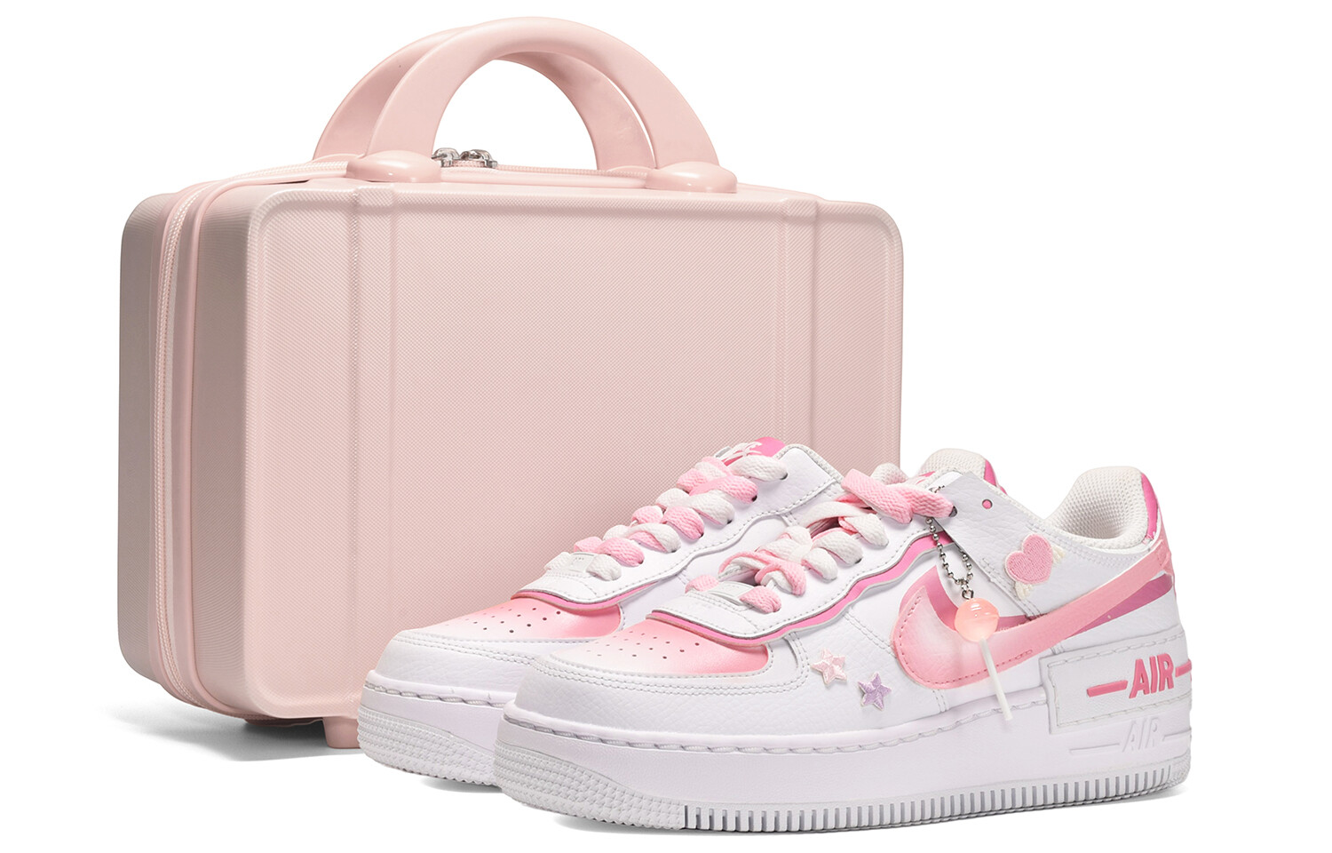 

Кроссовки Nike Air Force 1 Skateboard Shoes Women's Low-Top Pink White