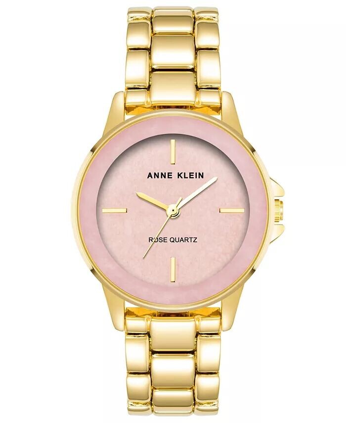 

Женские кварцевые часы-браслет из золотистого сплава, 30 мм Anne Klein, желтый