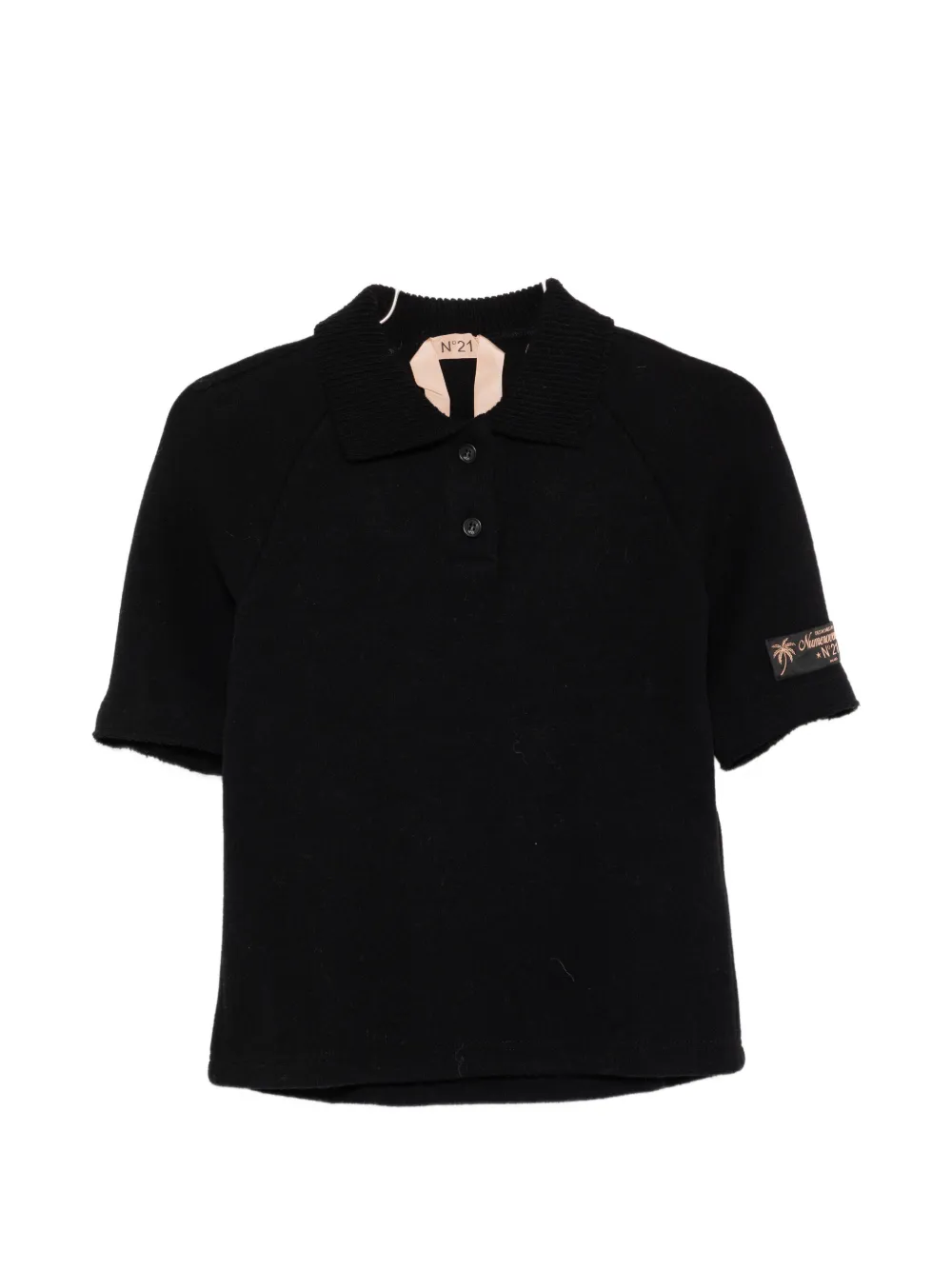 

Вязаное поло на пуговицах Nº21, черный