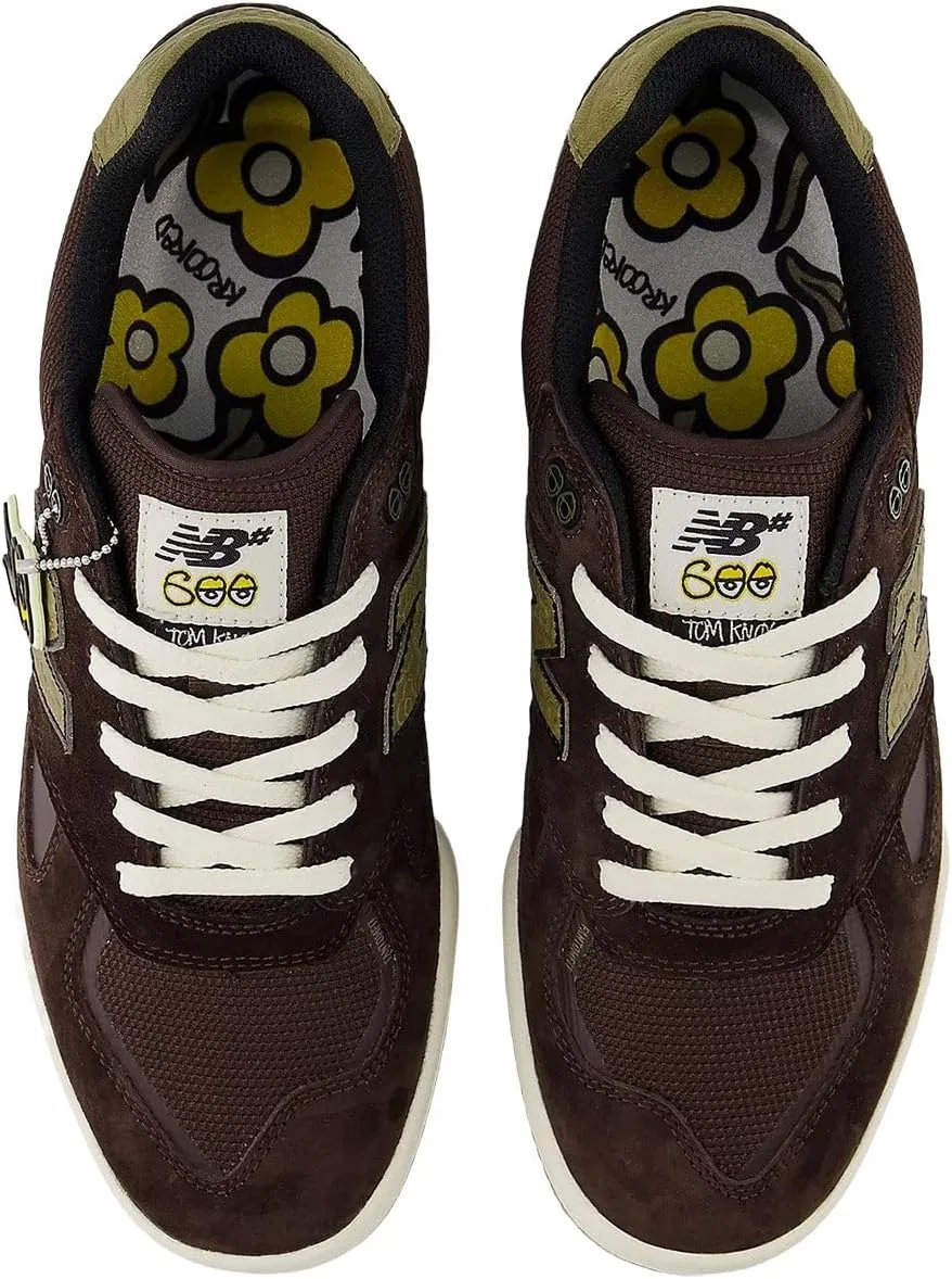 Кеды для скейтбординга Krooked Tom Knox 600 New Balance, Chocolate/Olive — фото 3