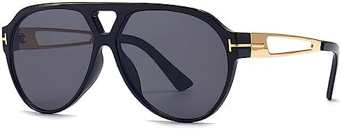 

Солнцезащитные очки большого размера 2026 года для женщин, модные солнцезащитные очки для вождения для мужчин, градиентные ретро-очки с защитой от УФ-излучения UV400 MTZJH, Black Black