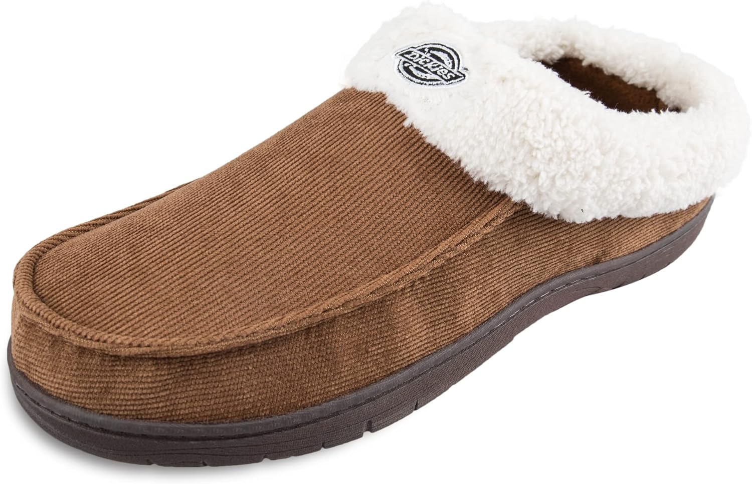 

Тапочки Dickies с открытой и закрытой пяткой из пены с эффектом памяти, подошва для использования дома и на улице, коричневый